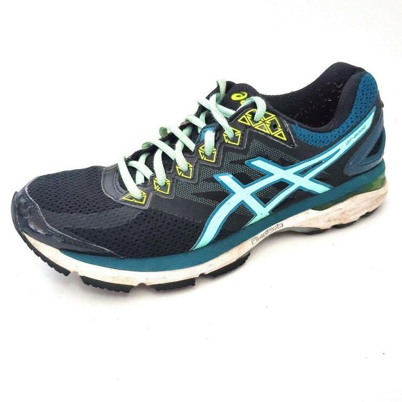 ASICS Women's GT-2000 4 Athletic Running Shoe Size 9.5 Dynamic DuoMax Black Teal - Picture 2 of 11